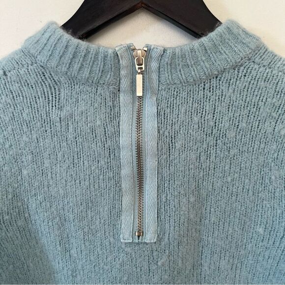 Cynthia Rowley Baby Blue Wool Blend Mock Neck Sweater - Picture 8 of 8